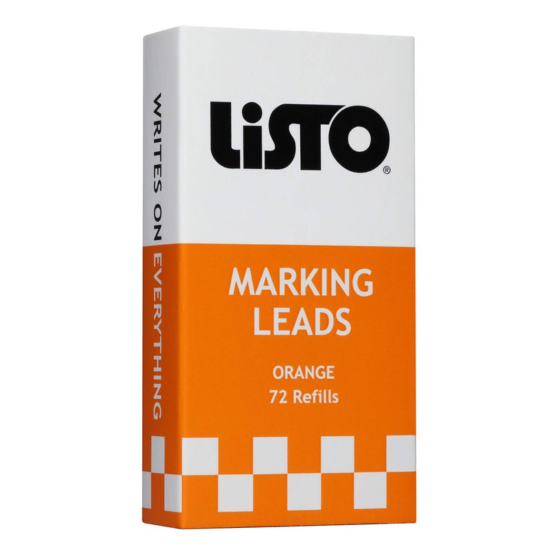 Listo 162 Marking Pencils Refill - ORANGE, Box of 72, Grease Pencils/China Marking Pencils/Wax Pencils - Image 1